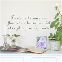 Wallsticker: "La vie..."